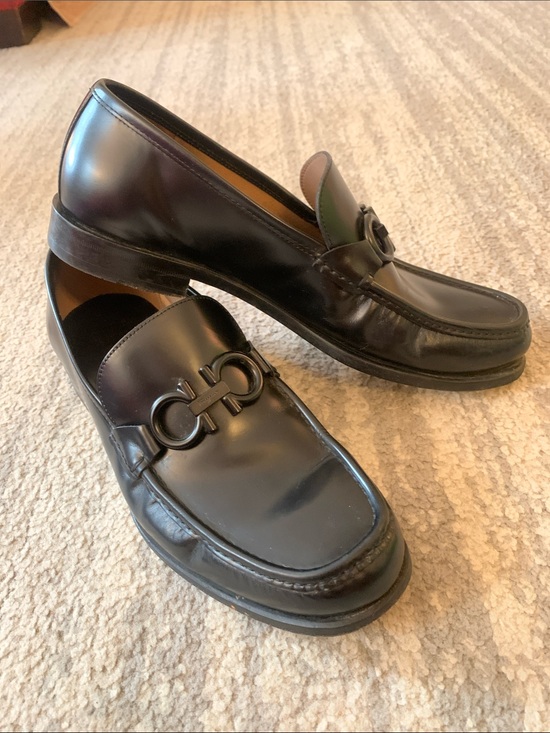Salvatore Ferragamo Black Leather Gancini Bit Loafers main image 4
